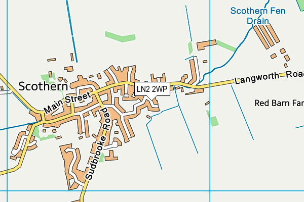 LN2 2WP map - OS VectorMap District (Ordnance Survey)