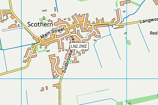 LN2 2WZ map - OS VectorMap District (Ordnance Survey)