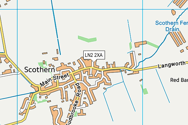 LN2 2XA map - OS VectorMap District (Ordnance Survey)