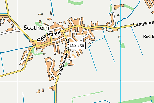 LN2 2XB map - OS VectorMap District (Ordnance Survey)