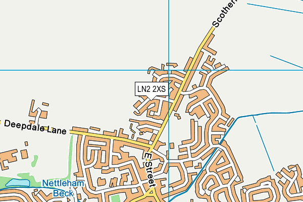 LN2 2XS map - OS VectorMap District (Ordnance Survey)
