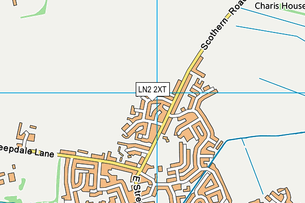 LN2 2XT map - OS VectorMap District (Ordnance Survey)