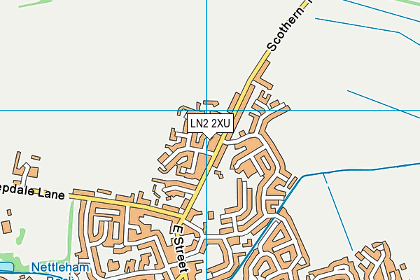 LN2 2XU map - OS VectorMap District (Ordnance Survey)