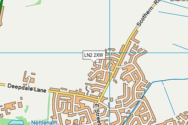 LN2 2XW map - OS VectorMap District (Ordnance Survey)