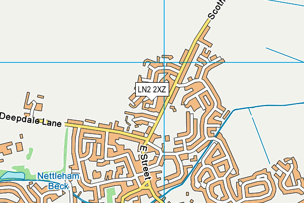 LN2 2XZ map - OS VectorMap District (Ordnance Survey)