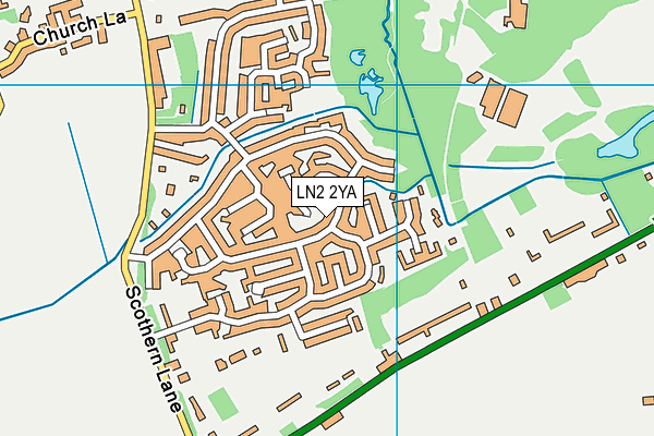 LN2 2YA map - OS VectorMap District (Ordnance Survey)