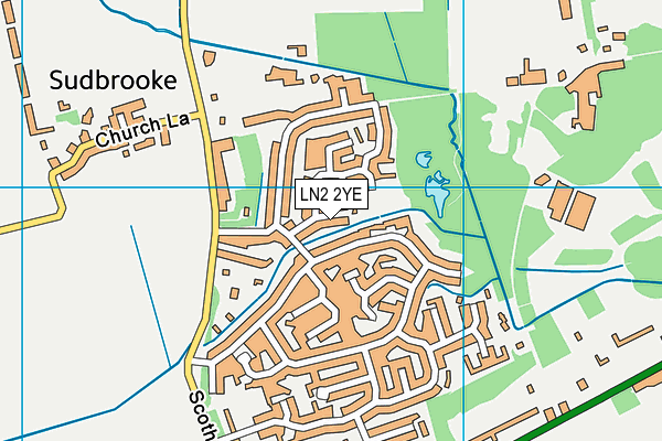 LN2 2YE map - OS VectorMap District (Ordnance Survey)