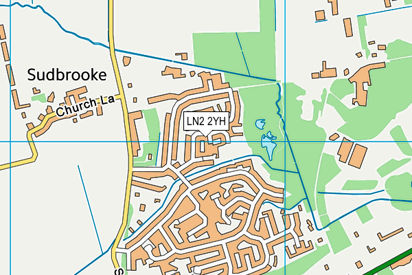 LN2 2YH map - OS VectorMap District (Ordnance Survey)