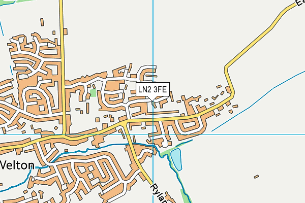 LN2 3FE map - OS VectorMap District (Ordnance Survey)