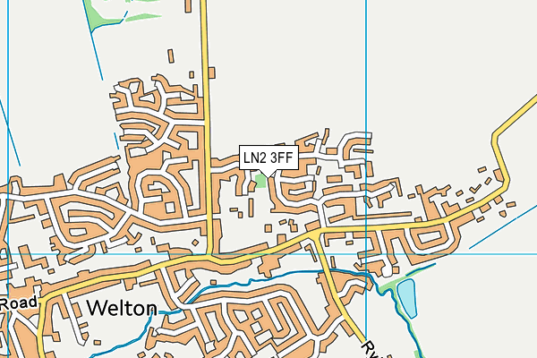 LN2 3FF map - OS VectorMap District (Ordnance Survey)