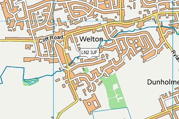 LN2 3JF map - OS VectorMap District (Ordnance Survey)