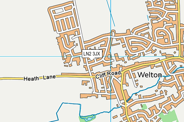 LN2 3JX map - OS VectorMap District (Ordnance Survey)