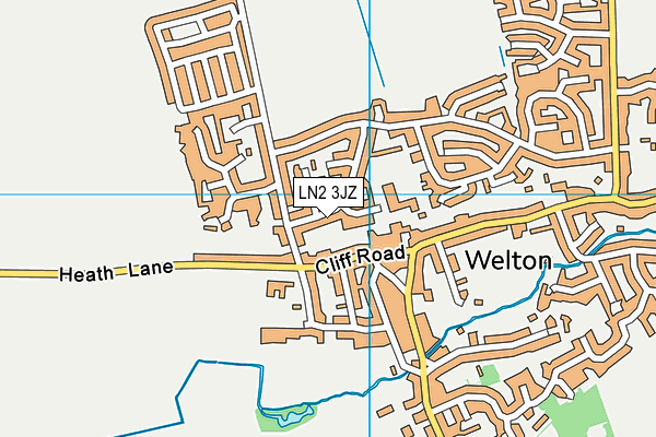 LN2 3JZ map - OS VectorMap District (Ordnance Survey)