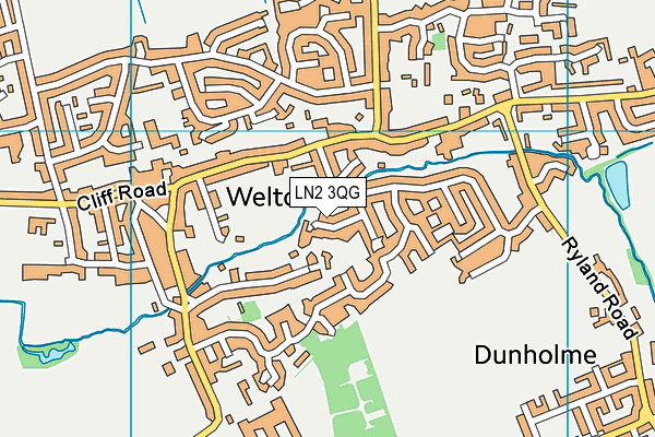 LN2 3QG map - OS VectorMap District (Ordnance Survey)