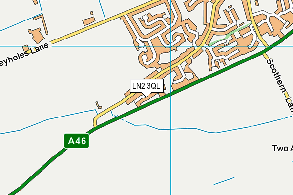 LN2 3QL map - OS VectorMap District (Ordnance Survey)
