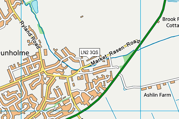 LN2 3QS map - OS VectorMap District (Ordnance Survey)