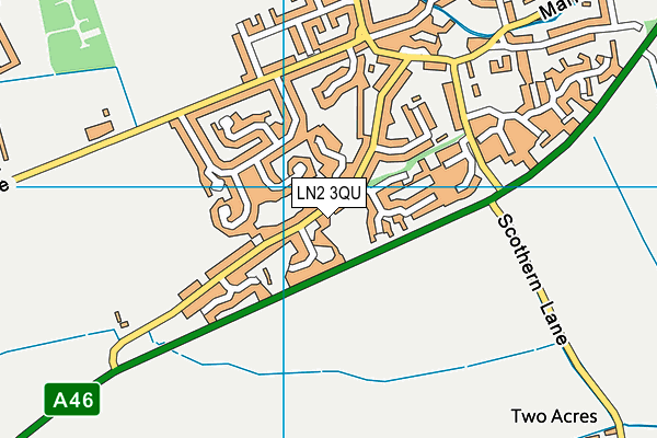 LN2 3QU map - OS VectorMap District (Ordnance Survey)