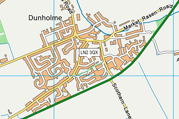 LN2 3QX map - OS VectorMap District (Ordnance Survey)