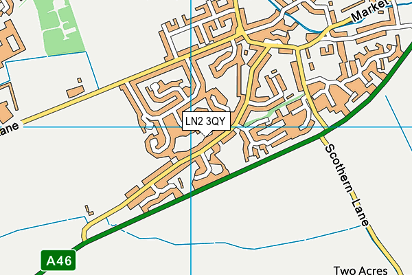 LN2 3QY map - OS VectorMap District (Ordnance Survey)