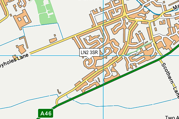 LN2 3SR map - OS VectorMap District (Ordnance Survey)