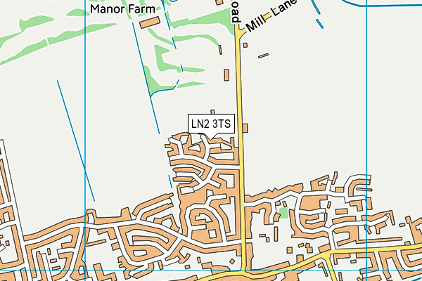 LN2 3TS map - OS VectorMap District (Ordnance Survey)