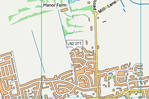 LN2 3TT map - OS VectorMap District (Ordnance Survey)
