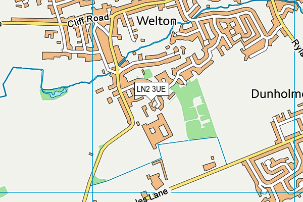 LN2 3UE map - OS VectorMap District (Ordnance Survey)