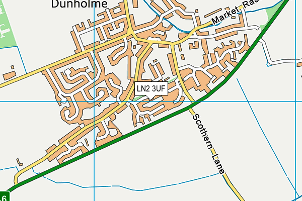 LN2 3UF map - OS VectorMap District (Ordnance Survey)