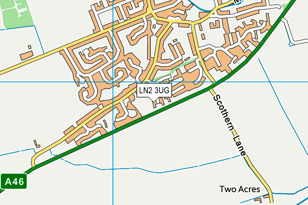 LN2 3UG map - OS VectorMap District (Ordnance Survey)
