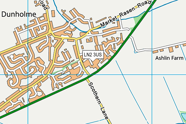 LN2 3US map - OS VectorMap District (Ordnance Survey)