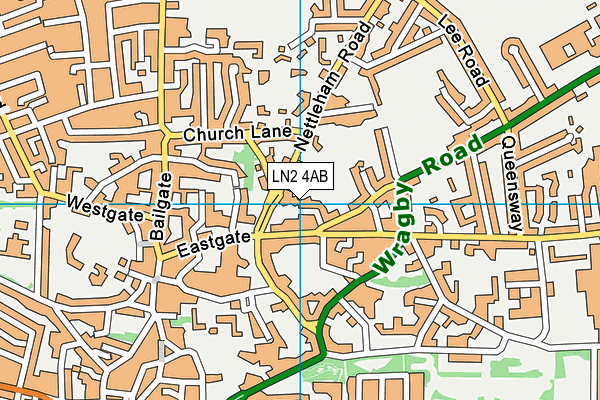 LN2 4AB map - OS VectorMap District (Ordnance Survey)