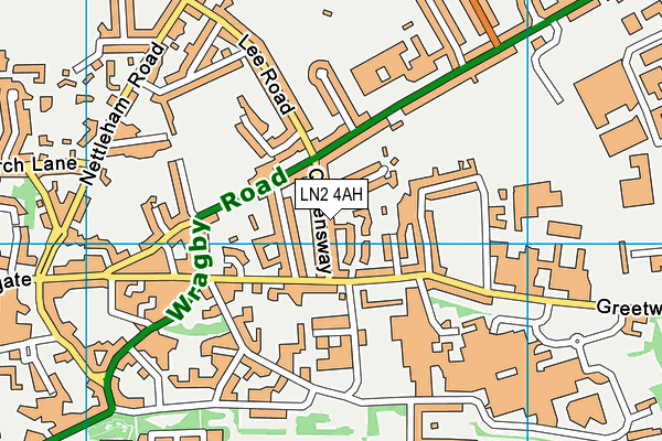 LN2 4AH map - OS VectorMap District (Ordnance Survey)