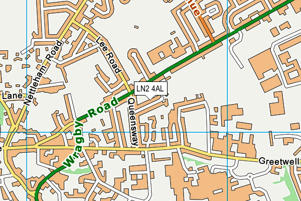 LN2 4AL map - OS VectorMap District (Ordnance Survey)