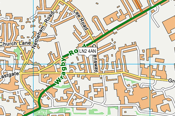 LN2 4AN map - OS VectorMap District (Ordnance Survey)