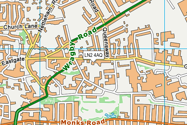 LN2 4AQ map - OS VectorMap District (Ordnance Survey)