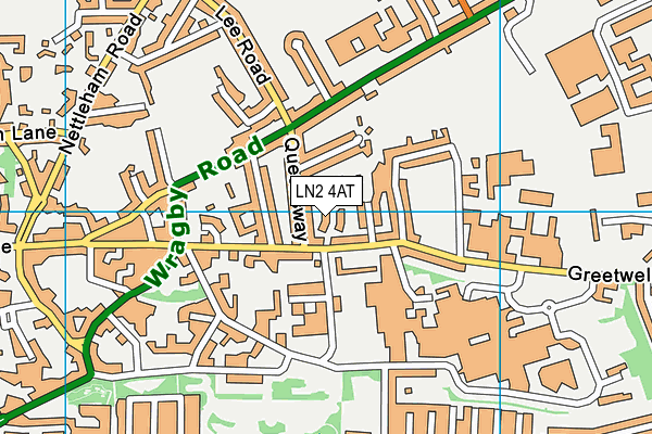 LN2 4AT map - OS VectorMap District (Ordnance Survey)
