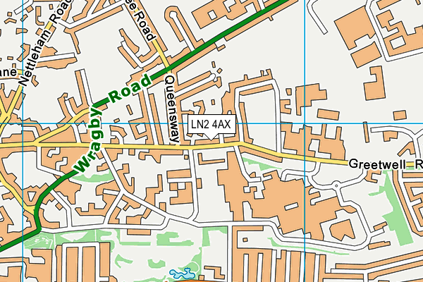 LN2 4AX map - OS VectorMap District (Ordnance Survey)