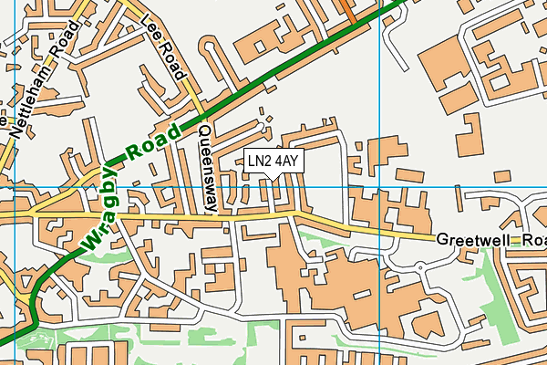 LN2 4AY map - OS VectorMap District (Ordnance Survey)