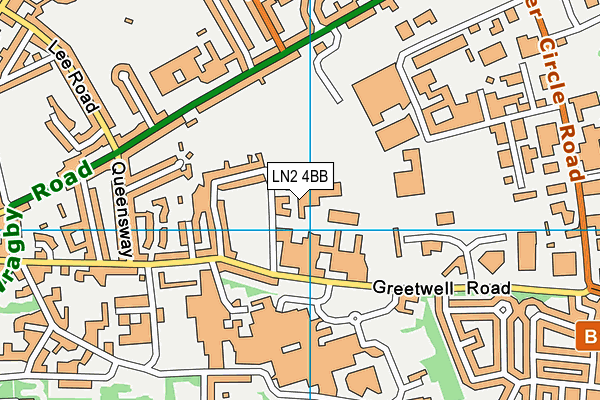 LN2 4BB map - OS VectorMap District (Ordnance Survey)