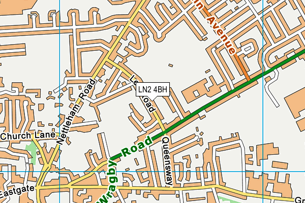 LN2 4BH map - OS VectorMap District (Ordnance Survey)