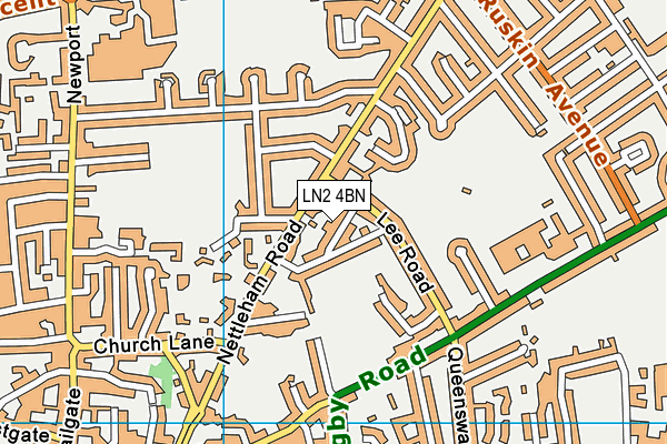 LN2 4BN map - OS VectorMap District (Ordnance Survey)