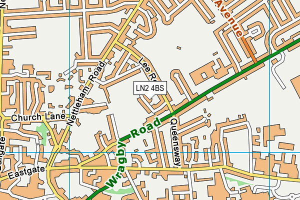LN2 4BS map - OS VectorMap District (Ordnance Survey)
