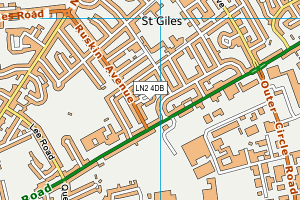 LN2 4DB map - OS VectorMap District (Ordnance Survey)