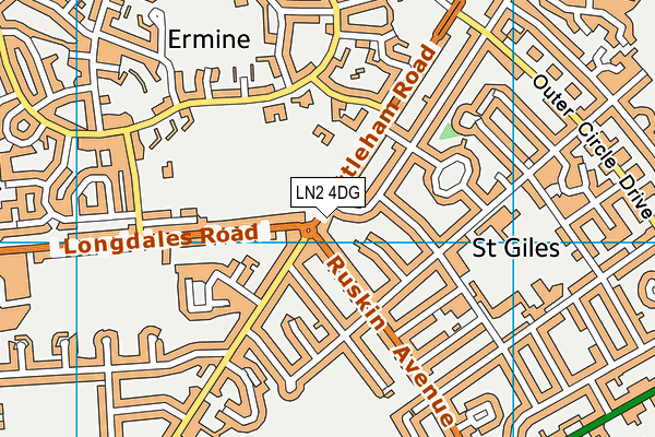 LN2 4DG map - OS VectorMap District (Ordnance Survey)