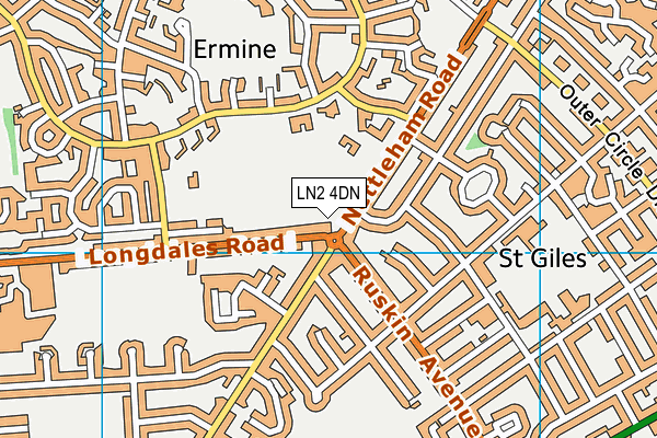 LN2 4DN map - OS VectorMap District (Ordnance Survey)
