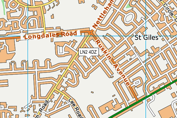 LN2 4DZ map - OS VectorMap District (Ordnance Survey)