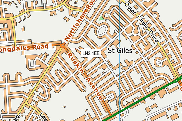 LN2 4EE map - OS VectorMap District (Ordnance Survey)