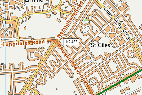 LN2 4EF map - OS VectorMap District (Ordnance Survey)