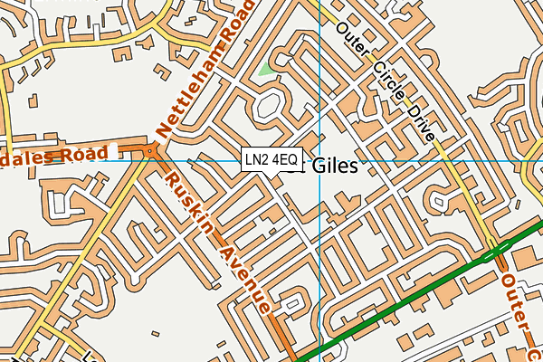 LN2 4EQ map - OS VectorMap District (Ordnance Survey)