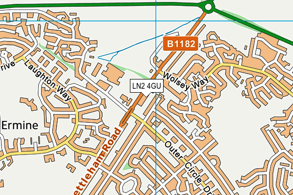 LN2 4GU map - OS VectorMap District (Ordnance Survey)
